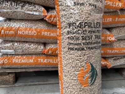 Norbio 8mm Premium Træpiller - 832kg - TOP TRÆPILLER I ABSOLUT BEDSTE KVALITET PÅ MARKEDET (Garanteret i minimum samme kvalitet som: HP - Ante - Flame)